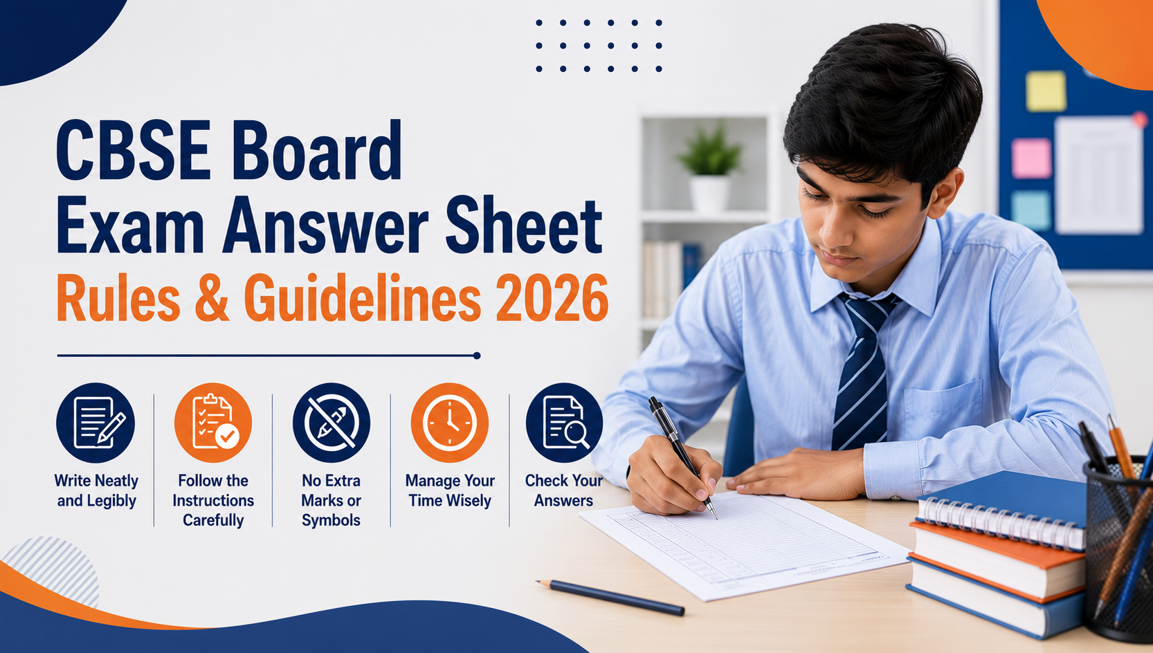 CBSE Answer Sheet Guidelines 2026: Writing Rules, Mistakes & Exam Tips .